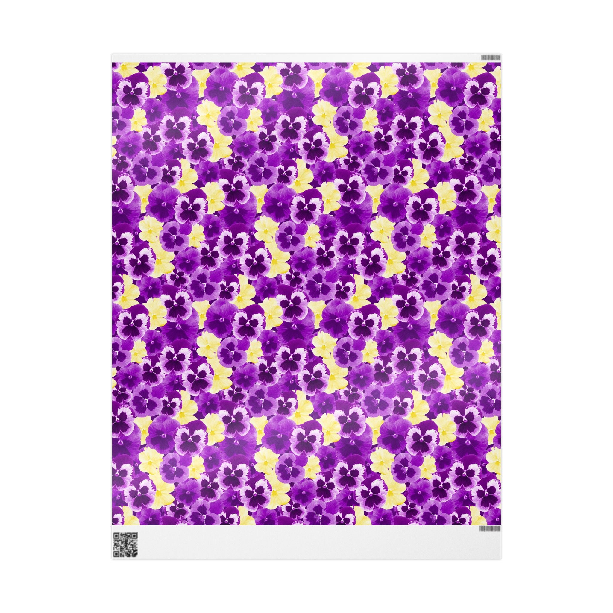 Purple Pansy Wrapping Paper – Bold Floral Gift Wrap by Flora & Co.