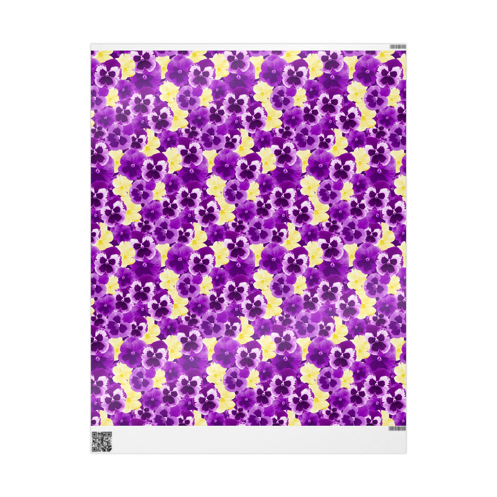 Purple Pansy Wrapping Paper – Bold Floral Gift Wrap by Flora & Co.