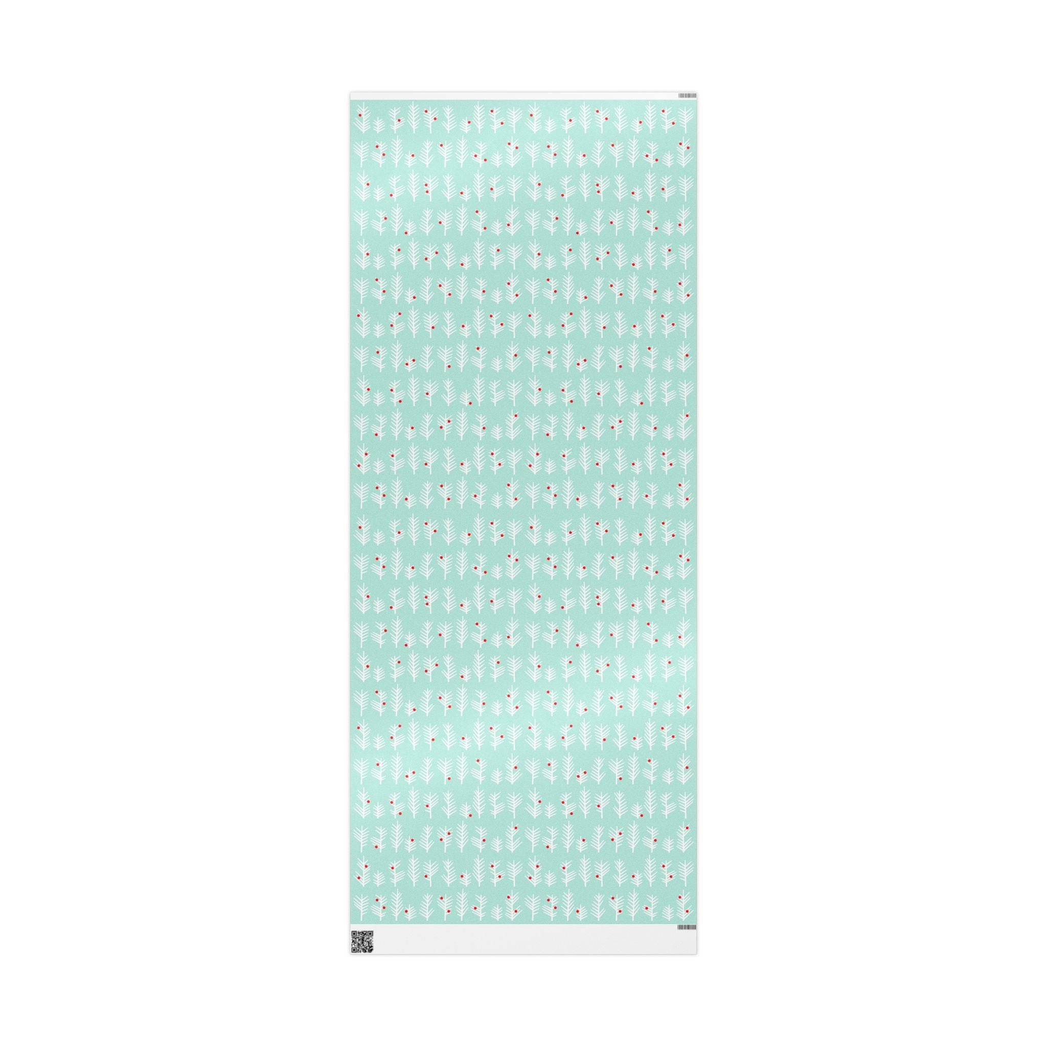 Mint Evergreen Wrapping Paper – Modern Holiday Gift Wrap by Flora & Co.