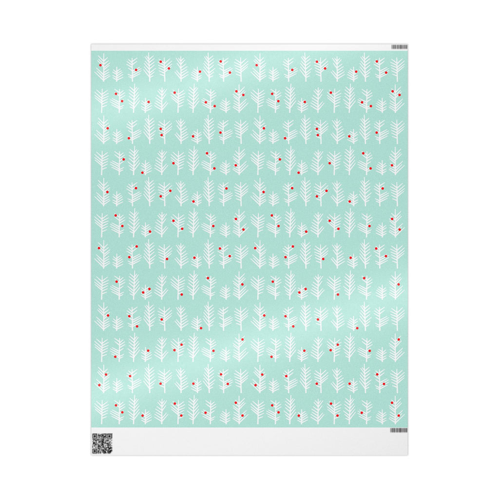 Mint Evergreen Wrapping Paper – Modern Holiday Gift Wrap by Flora & Co.