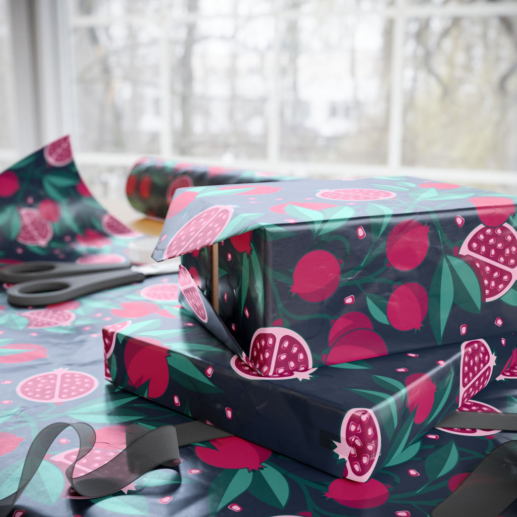 Pomegranate Wrapping Paper – Bold Botanical Gift Wrap by Flora & Co.