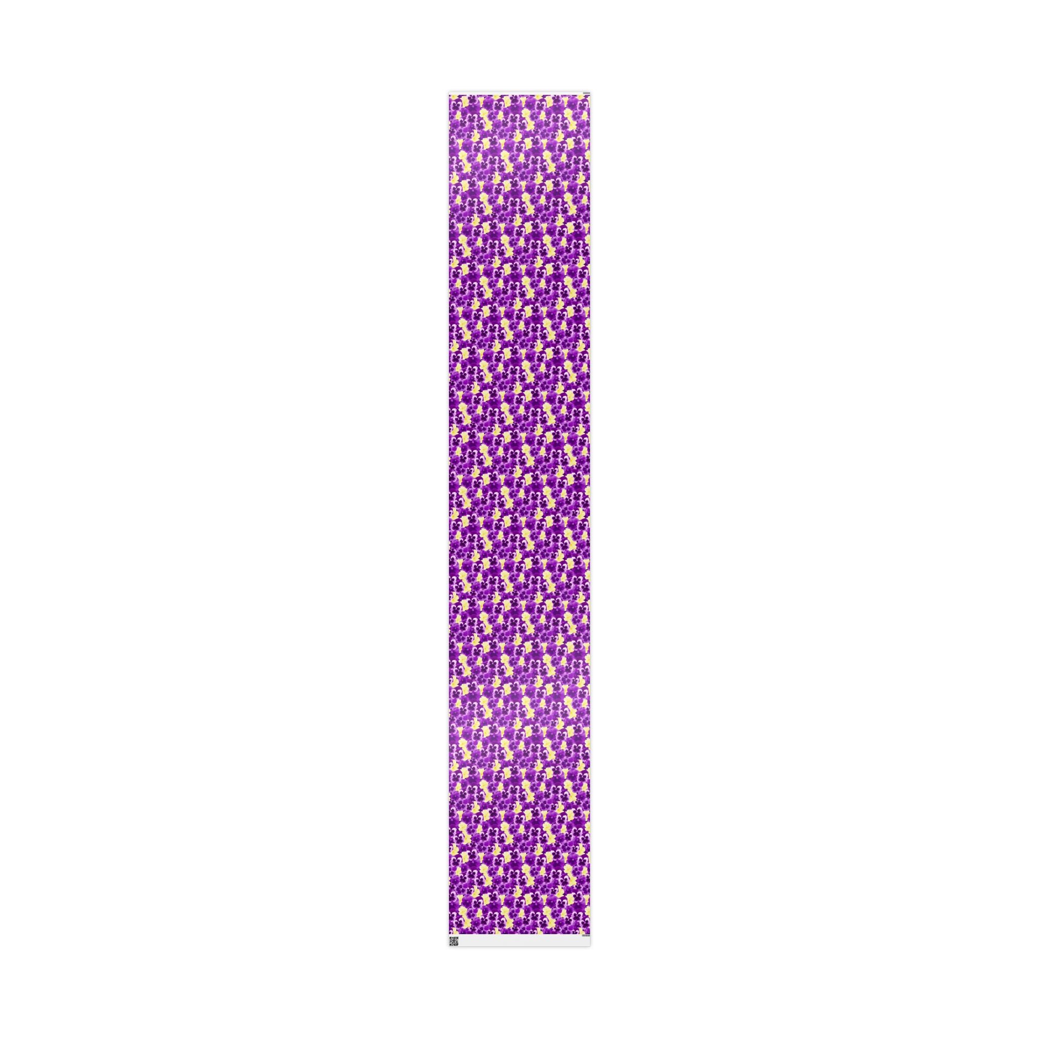 Purple Pansy Wrapping Paper – Bold Floral Gift Wrap by Flora & Co.