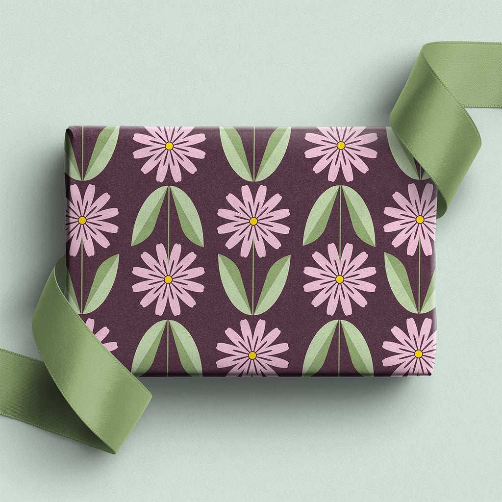 Pink Daisy Wrapping Paper – Cheerful Floral Gift Wrap by Flora & Co.
