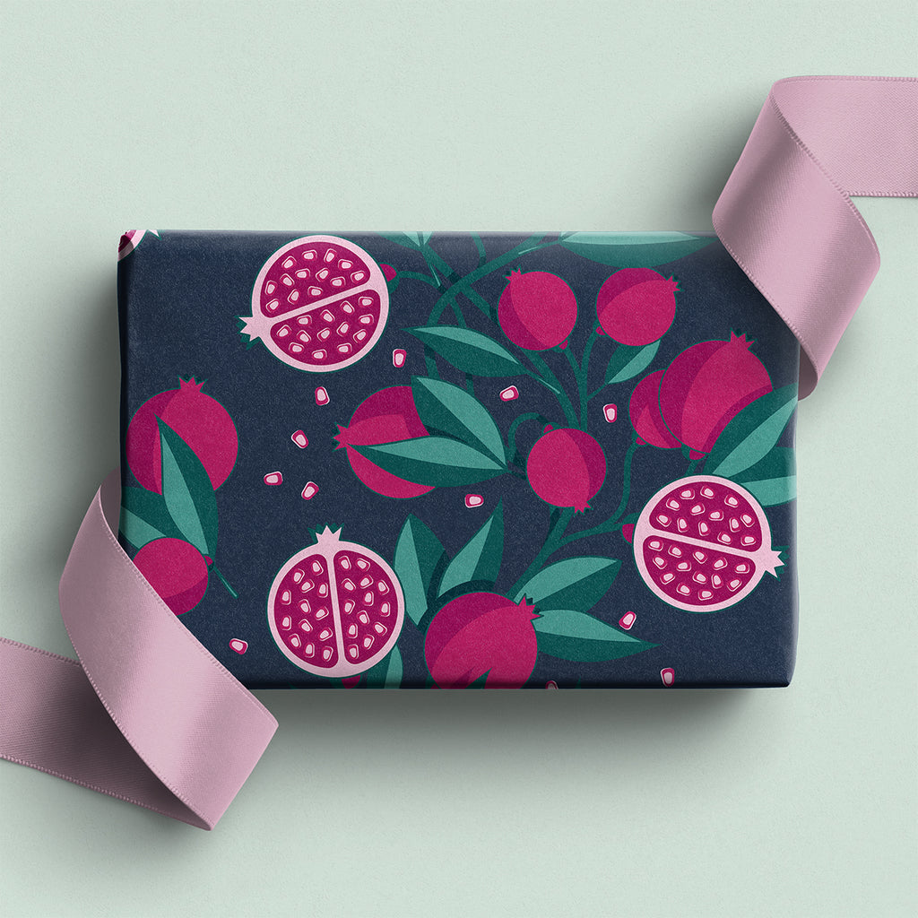 Pomegranate Wrapping Paper – Bold Botanical Gift Wrap by Flora & Co.