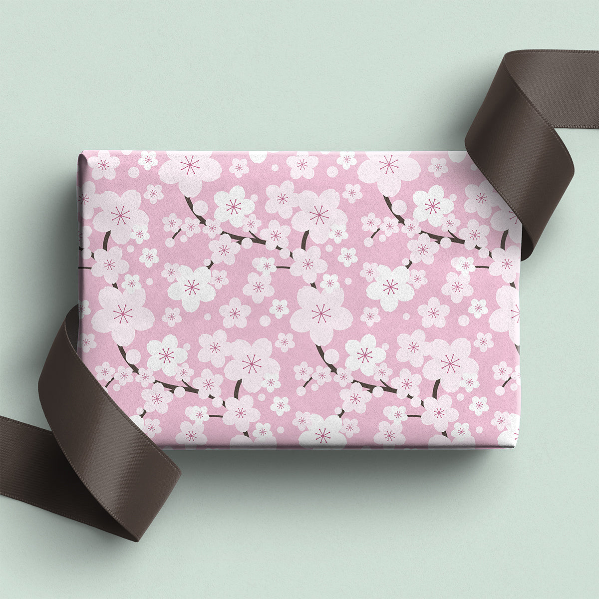 Cherry Blossom Wrapping Paper – Elegant Pink Floral Gift Wrap by Flora & Co.