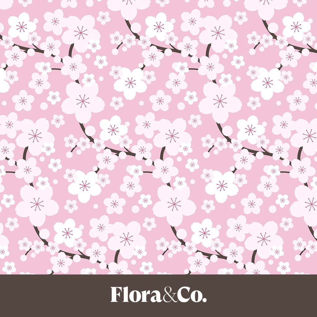 Cherry Blossom Wrapping Paper – Elegant Pink Floral Gift Wrap by Flora & Co.