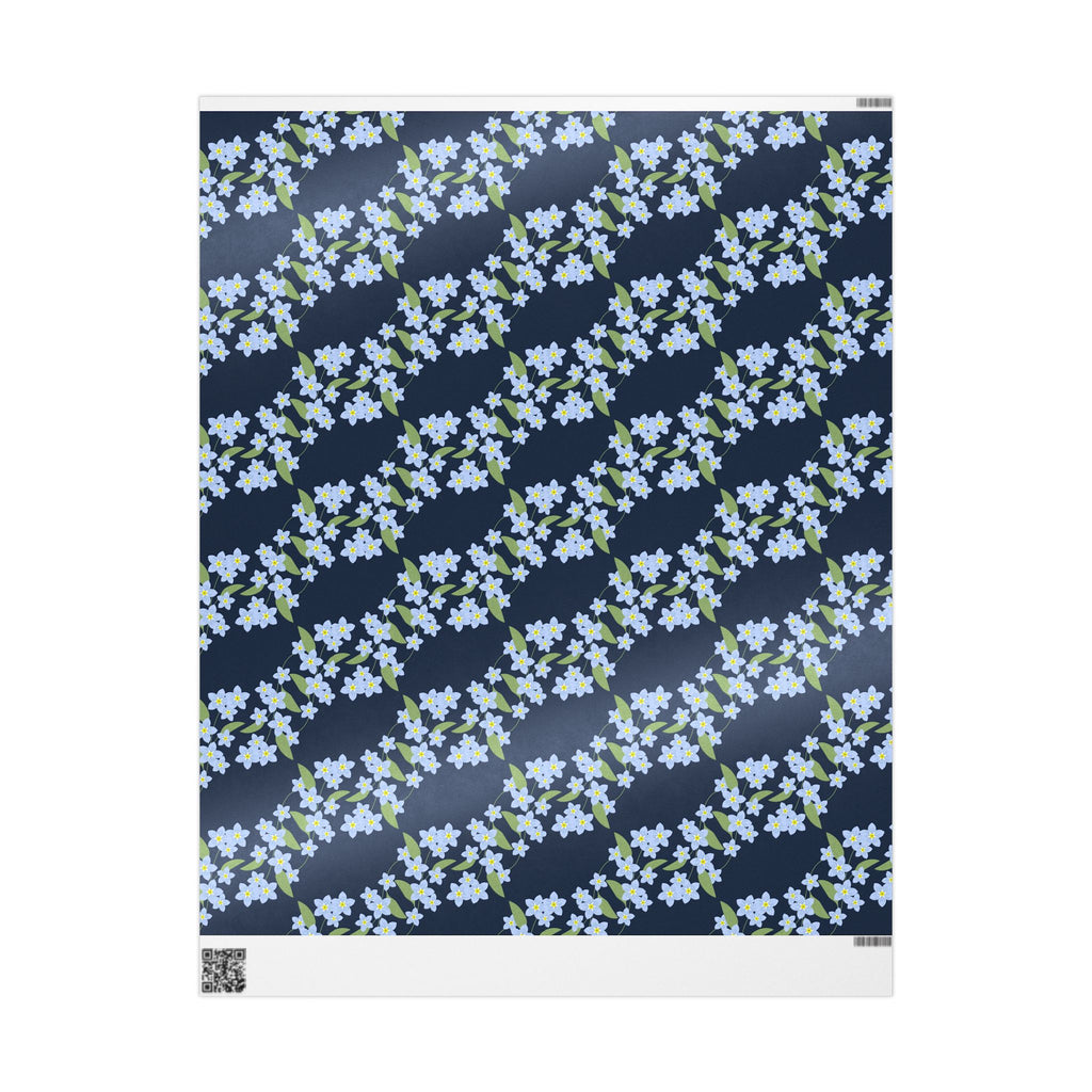 Forget-Me-Not Wrapping Paper – Delicate Blue Floral Gift Wrap by Flora & Co.