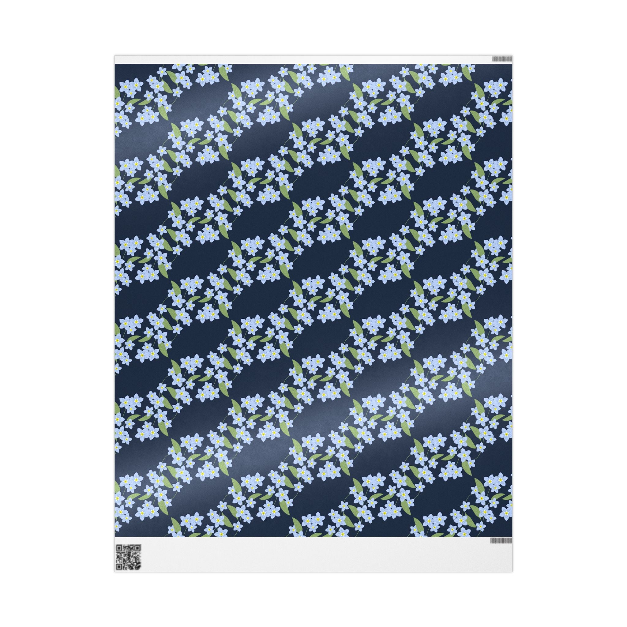 Forget-Me-Not Wrapping Paper – Delicate Blue Floral Gift Wrap by Flora & Co.