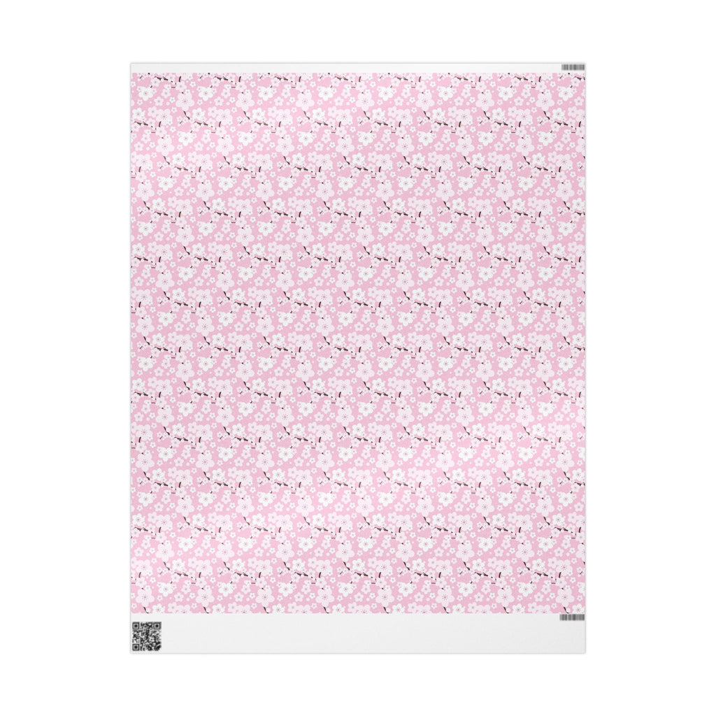 Cherry Blossom Wrapping Paper – Elegant Pink Floral Gift Wrap by Flora & Co.