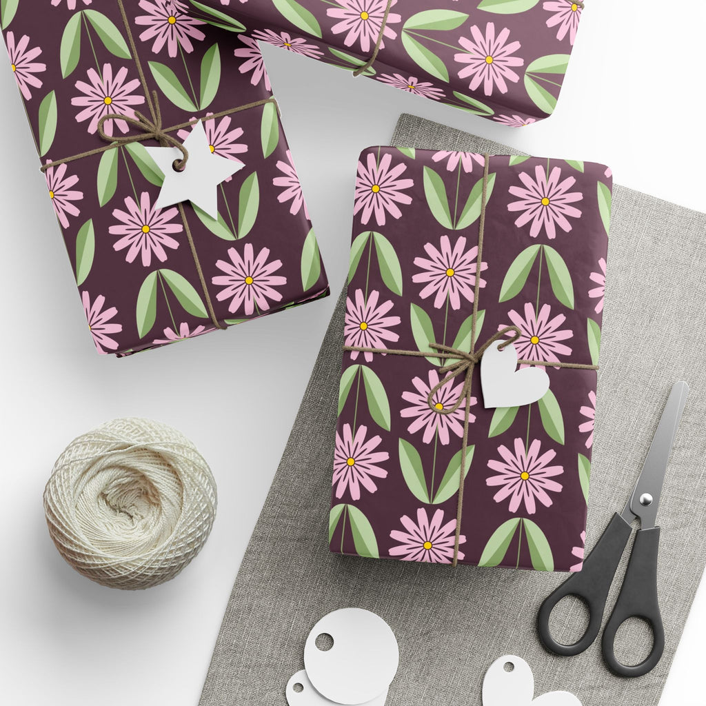 Pink Daisy Wrapping Paper – Cheerful Floral Gift Wrap by Flora & Co.